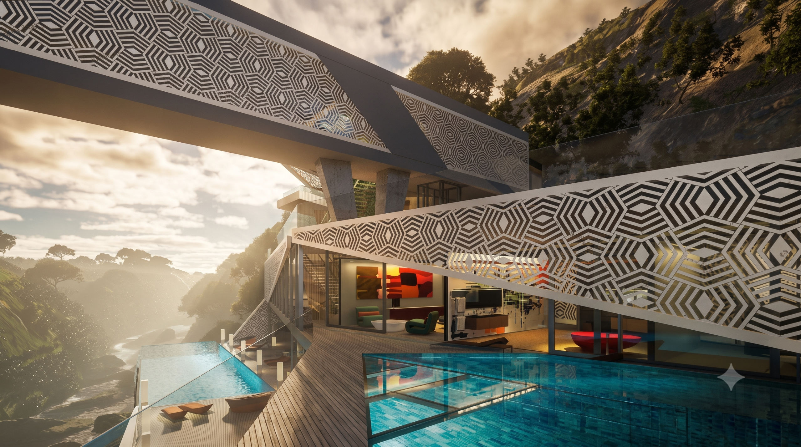 Villa in a canyon